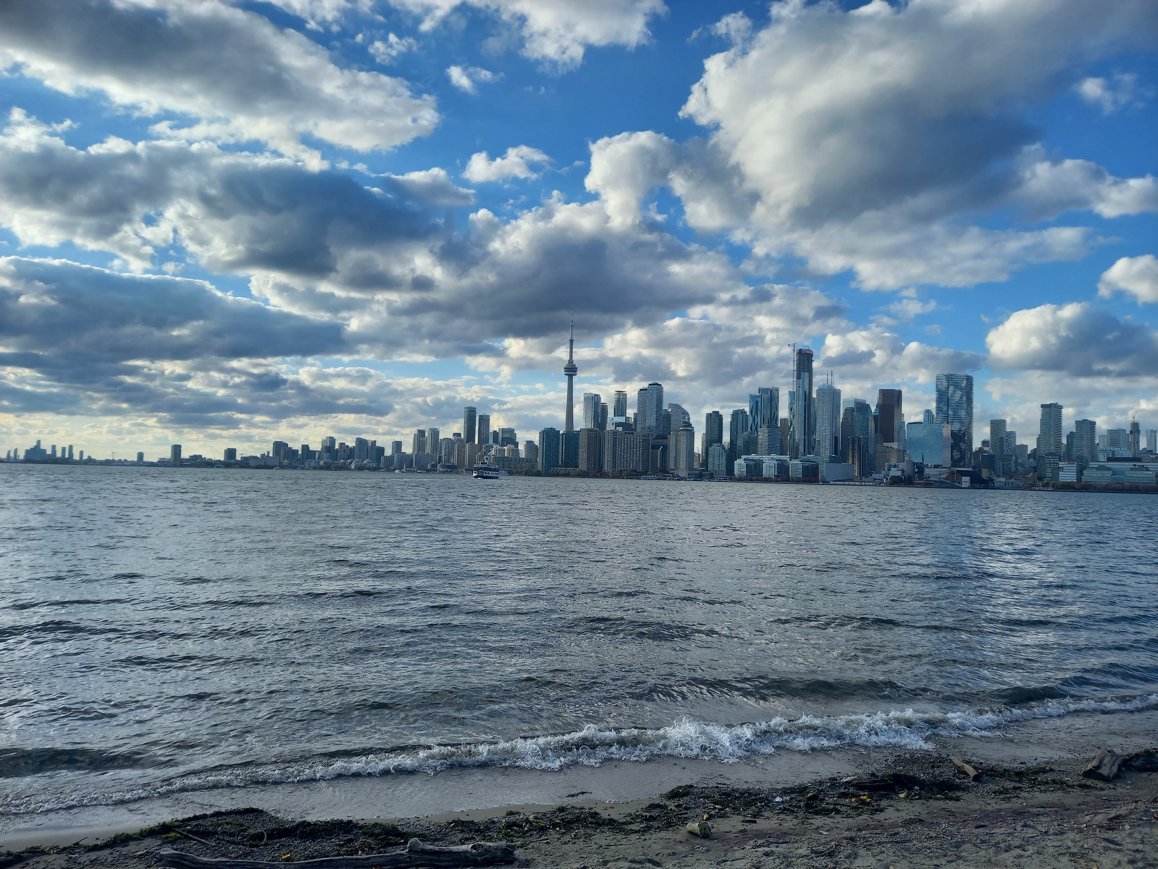 Toronto skyline viewed from across Lake Ontario