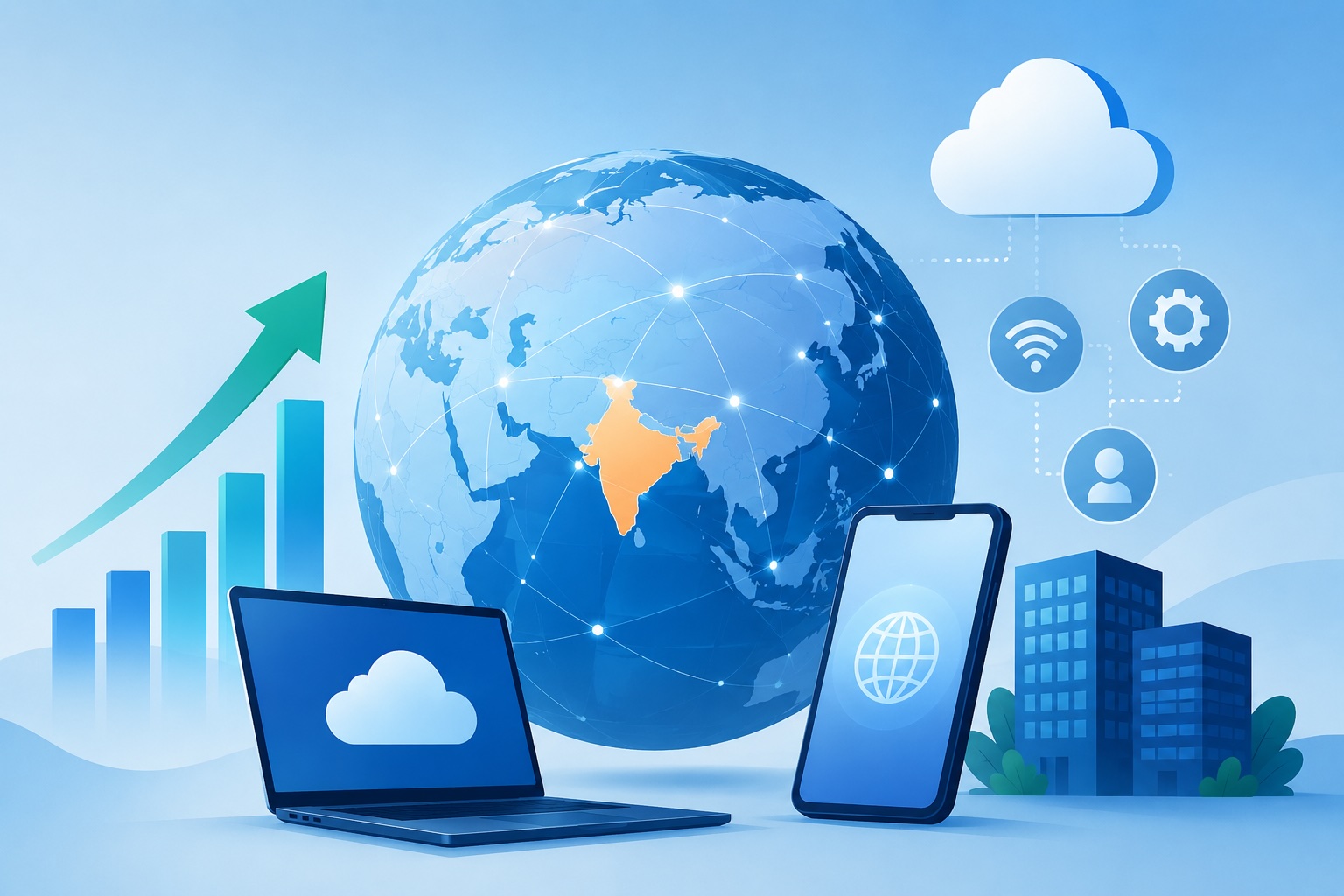 India's digital economy expanding globally through technology-enabled services