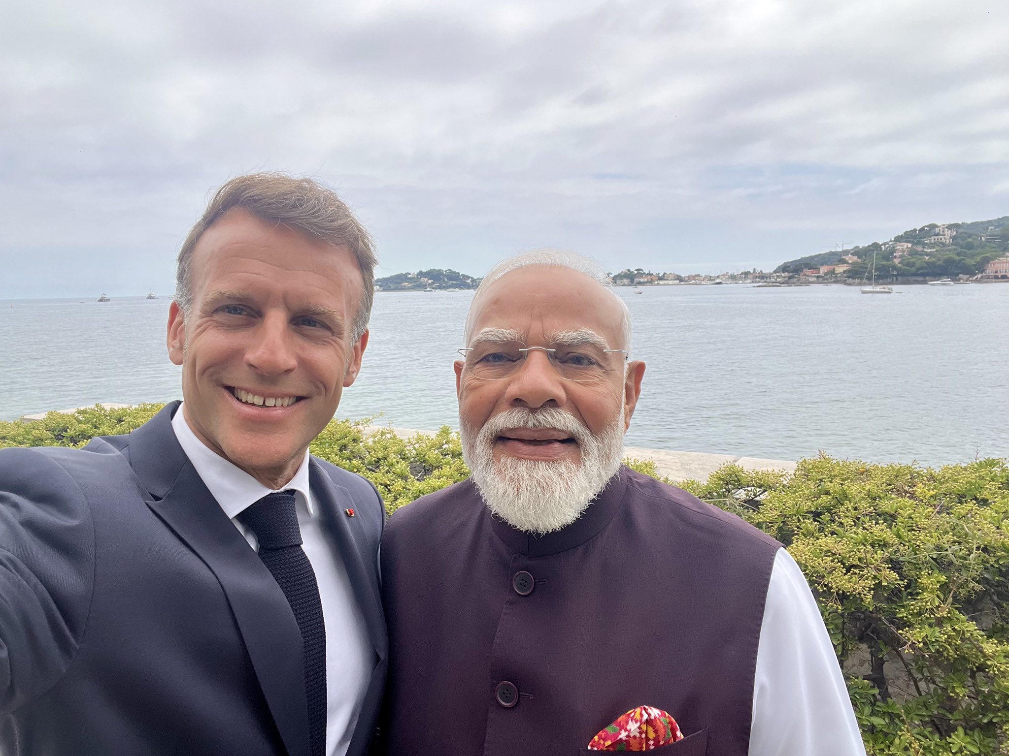 French President Emmanuel Macron and Indian Prime Minister Narendra Modi